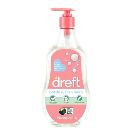 UPC: 0814521013292 | Dreft Plant-Based Liquid Dish Soap and Dishwashing Detergent for Baby Bottle  Fragrance Free Baby Essentials  18 fl oz