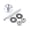 Silvery, variant on Push Button Hood Latch Kit Vehicle Pin Aluminum Alloy Modification Accessory for Car Engine Bonnet