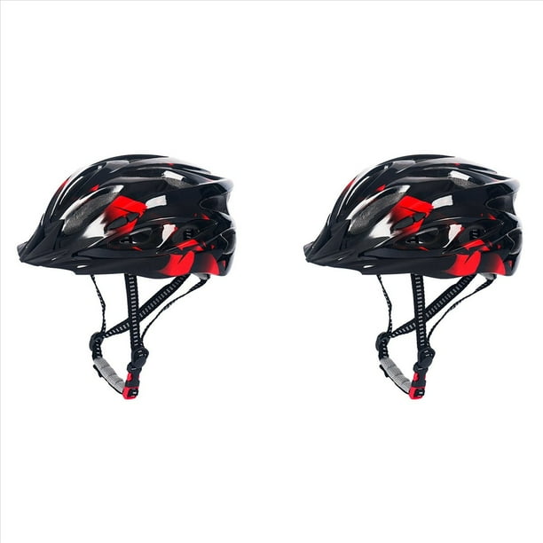 2X Casco de Bicicleta para Adultos, Microshell Ligero, Hombres y Mujeres, Ajuste de Ajuste Sugerido 57-63 cm para Ciclismo Rojo