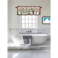 thumbnail image 4 of Christmas Snowman Valances for Windows, Xmas Tree Socks Ball Red Plaid Winter Light Filtering Window Treatment Valances, Rod Pocket Small Curtains for Kitchen/Bathroom, 60"x14", 4 of 9