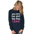 thumbnail image 3 of You Me Dog Love Cute Pet Owner Family Women's Long Sleeve T Shirt Brisco Brands S, 3 of 5