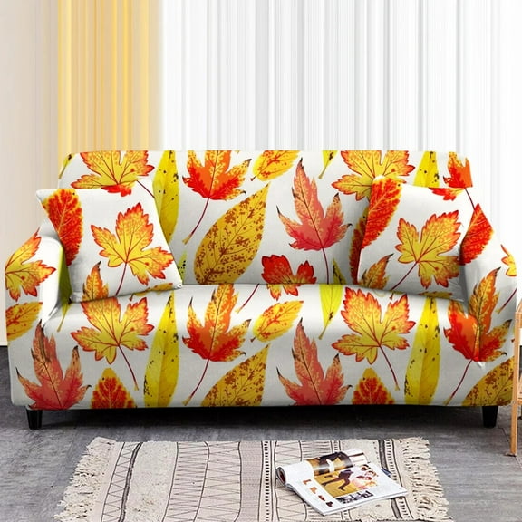 Leaves Elastic Sofa Cover Couch Covers for Living Room Autumn Style Corner Sofa Covers Sectional Sofa Slipcover housse canapé
