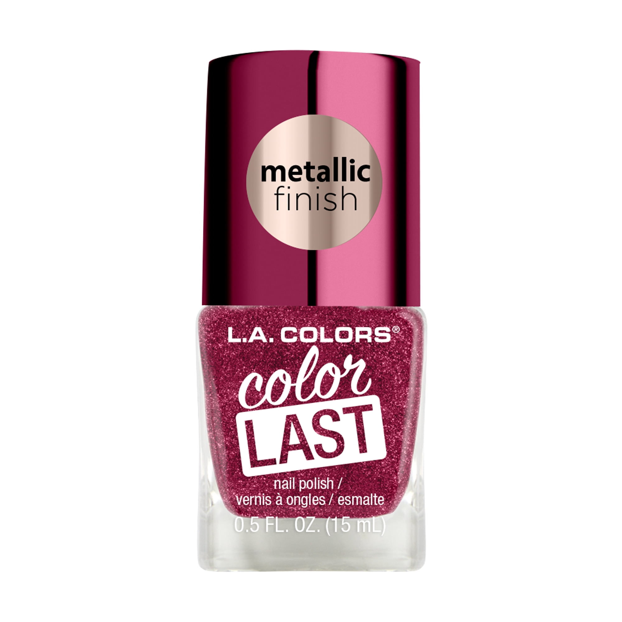 L.A. COLORS Color Last Nail Polish, Ruby, Burgundy, 0.5 fl oz