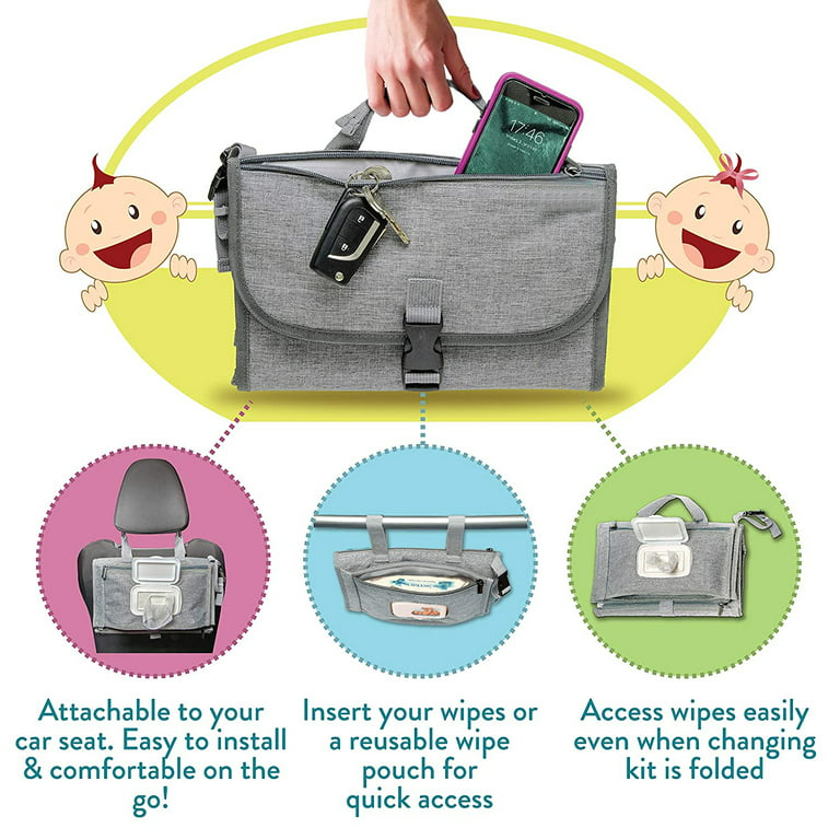 Kopi Baby Cambiador de pañales portátil – Cambiador de bebé y bolsa de  viaje cambiador de pañales, cambiador de bebé de diseño inteligente,  cambiador