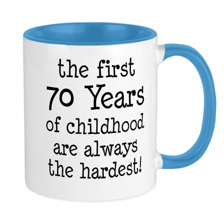 

CafePress - 70 Years Childhood Mugs - Ceramic Coffee Tea Novelty Mug Cup 11 oz