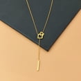 thumbnail image 5 of Lariat Necklace for Women Gold Bar Necklace Y Necklace Long Chain Necklace Geometric Pendant Necklace for Women, 5 of 7