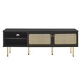 thumbnail image 6 of Media TV Stand Console Table, Black, Wood, Living Room Lounge Cafe Lobby Hospitality Restaurant, Modern Contemporary HB34358, 6 of 9