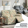 thumbnail image 5 of Xoenoiee Rooster Chicken Floral Print Recliner Loveseat Covers, 6 Pieces Stretch Recliner Sofa Covers for 2 Seat Reclining Loveseat Couch, Furniture Protector with Elastic Bottom for Kids Cats Dogs, 5 of 6
