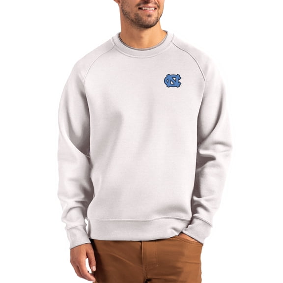Men's Cutter & Buck Gray North Carolina Tar Heels Roam Recycled Pullover