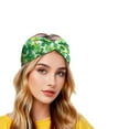 thumbnail image 3 of St. Patrick’s Day Elastic Headband, Irish Shamrock Print Sports Hairband – Breathable Fabric Yoga Headwrap for Women, Festive Holiday Accessory, 3 of 7