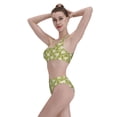 thumbnail image 6 of Picia Daisies Flowers Women's High Waisted Bikini Scoop Neck Swimsuit Two Pieces Bathing Suit-X-Large, 6 of 8