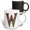 Multicolor, variant on 3drose, Pretty Image of Stained Glass Monogram Letter W, 11oz Mug