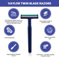 thumbnail image 3 of Vaylor 2 Blade Men's Disposable Shaving Razor, Shaving Inspiration - I'M THE MAN, 100 Count, 3 of 6