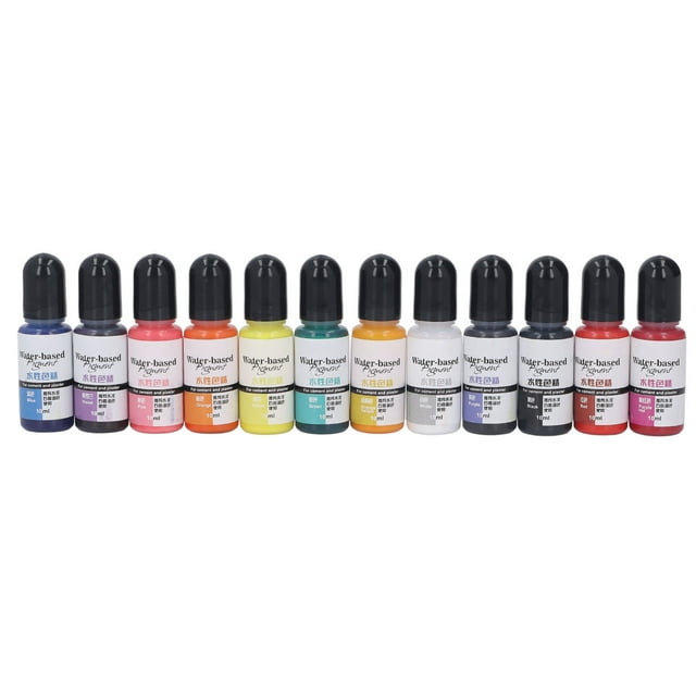 Epoxy Resin Pigment, Closed Inner Plug Even Luster 12 Colors Epoxy Resin Dye Practical for Craft