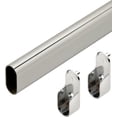 thumbnail image 1 of Oval Closet Rod with End Supports (CHROME - 24 inch), 1 of 3