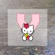 thumbnail image 1 of Sanrio parche de letras de dibujos animados de Hello Kitty, pegatina de transferencia para planchar, lindos parches de tela para niños, apliques de camiseta DIY, pegatina de vinilo, 1 of 4
