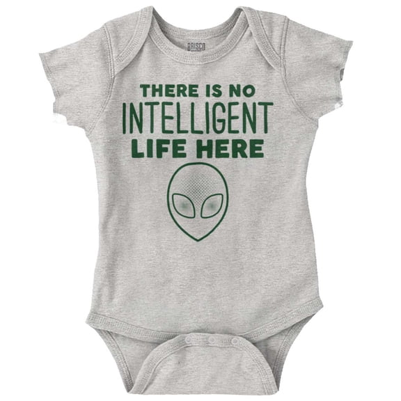 Funny Alien UFO Believers Sarcastic Romper Boys or Girls Infant Baby Brisco Brands 12M