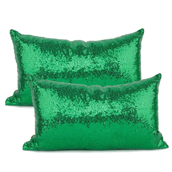 Fundas de almohada decorativas YOUR SMILE, 30 x 51 cm, color verde, paquete de 2