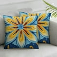 thumbnail image 3 of nygtbtfer  Throw Pillow Covers  Farmhouse Decorative Pillow Covers Set of 2 Linen Blue Outdoor Pillow Cases for Couch Sofa Car Bed Chair Patio Furniture White, 3 of 7