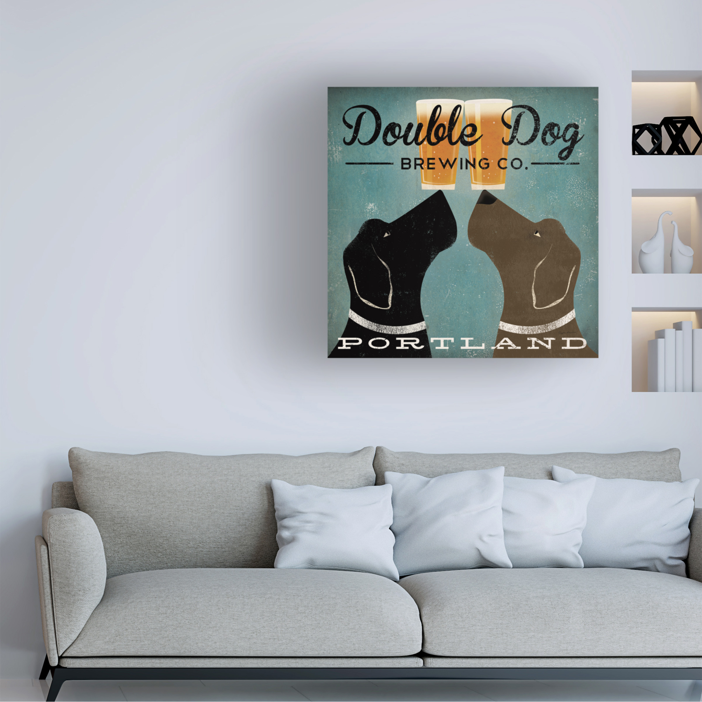 Trademark Fine Art 'Double Dog Brewing Co' Canvas Art by Ryan Fowler