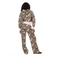 thumbnail image 5 of Forever 21 Women's Green Camo Cropped Zip-Up Hoodie, Designed for Casual Streetwear Style, XS, 5 of 6
