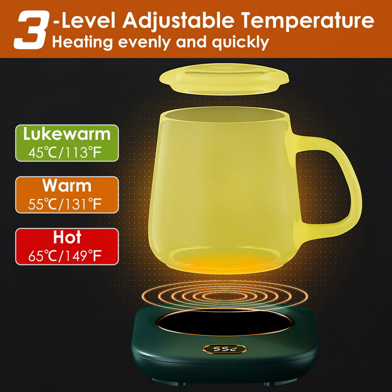 Rigstne Coffee Mug Warmer - 20W Portable Mug Warmer for Desk, Coffee Cup  Warmer with Auto Shut Off, Candle Warmer Plate for Travel, Office and Home