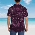 thumbnail image 3 of Lsque Snowflakes and Hearts pattern Hawaiian Shirt for Men, Unisex Summer Beach Casual Short Sleeve Button Down Shirts-X-Large, 3 of 9