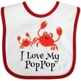 thumbnail image 3 of Inktastic I Love My Poppop Grandchild Boys or Girls Baby Bib, 3 of 4