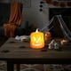 thumbnail image 4 of Farol de calabaza de Halloween | Decoración con luz de vela LED | Lanterna Electrónica Luminosa | Plástico naranja | Reutilizable | 1 Lámpara | 7,5x5x5cm | Decoración de la fiesta, 4 of 6
