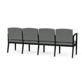 thumbnail image 3 of Amherst Steel Reception Waiting 4-Seat Chair / Black Steel / Light Gray, 3 of 3