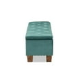 thumbnail image 4 of Baxton Studio Hannah Teal Blue Velvet Upholstered Storage Ottoman Bench, 4 of 5