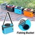 thumbnail image 6 of Fishing Bucket, Foldable & Portable Fishing Bait Storage, Fish Container with Hole, Aeration Live Bait Multi-Functional Fish, 6 of 7