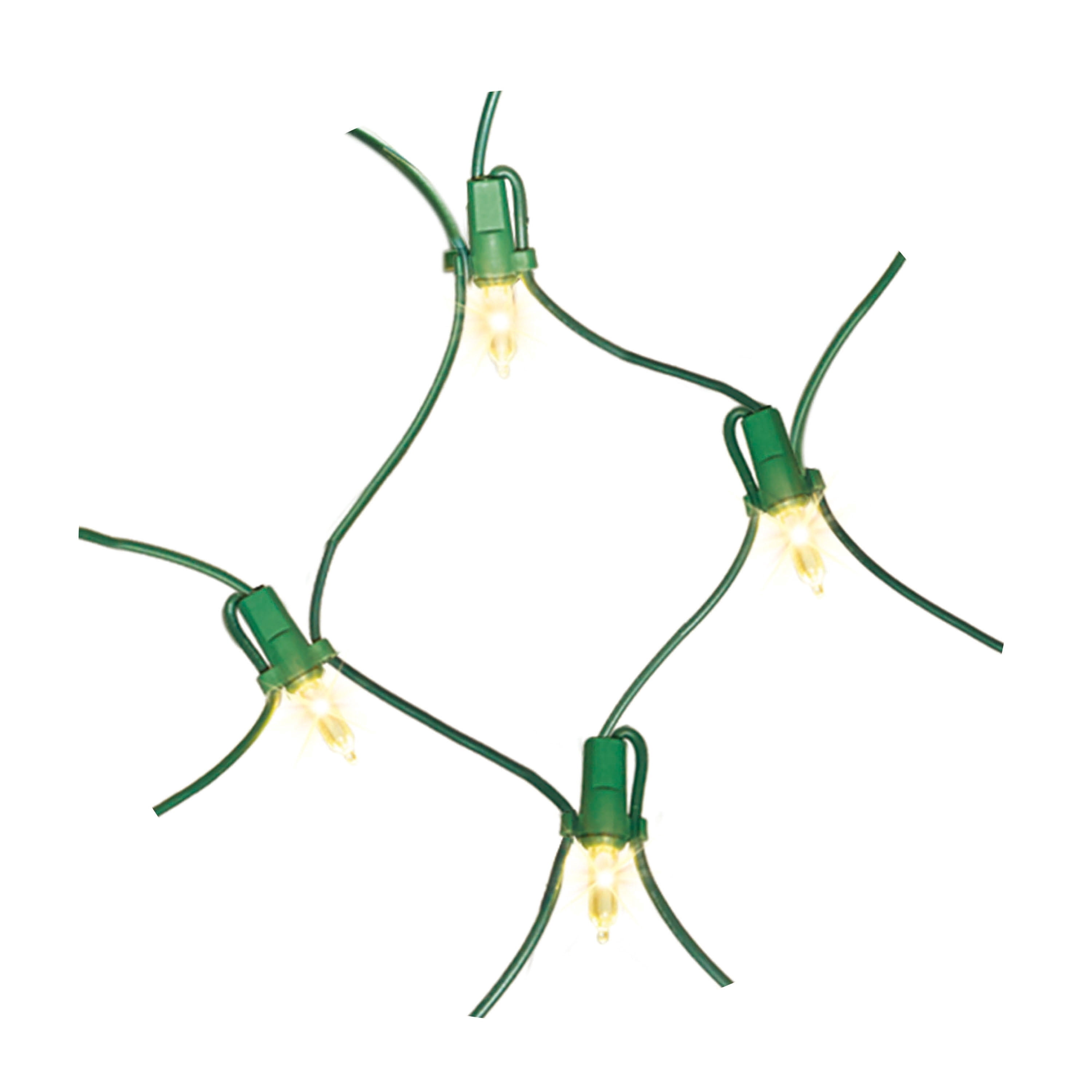 Indoor/Outdoor 150-Count Incandescent Christmas Net Lights, Clear, Green Wire, 6' x 4', by Holiday Time