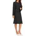 thumbnail image 4 of Conjunto de vestido de dos piezas Inspire Chic para mujer, vestido sin mangas y blazer corto, negro, 4 of 6