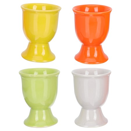 

4pcs Ceramic Egg Cups Breakfast Boiled Egg Holders Ceramic Egg Stand Holders