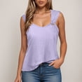 thumbnail image 4 of Hessimy Spaghetti Strap Camisole Tank Tops for Women, Basic Slim-Fit Cotton Cami Undershirts(Purple,M), 4 of 9