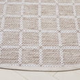 thumbnail image 3 of SAFAVIEH Montauk Elwyn Checkered Cotton Area Rug, Beige/Ivory, 6' x 6' Round, 3 of 10