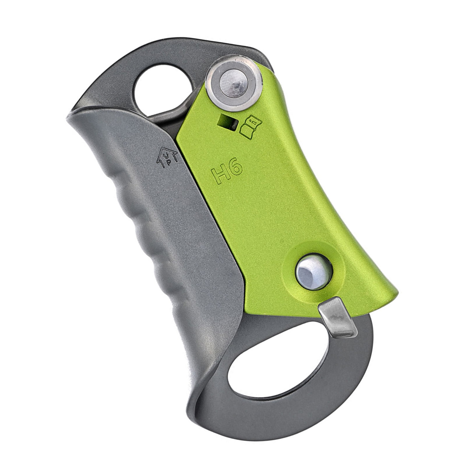 Multiple Use Handleless Rope Ascender for Climbing Rescuing Outdoors Adventure with Light Weight Aluminum Construction