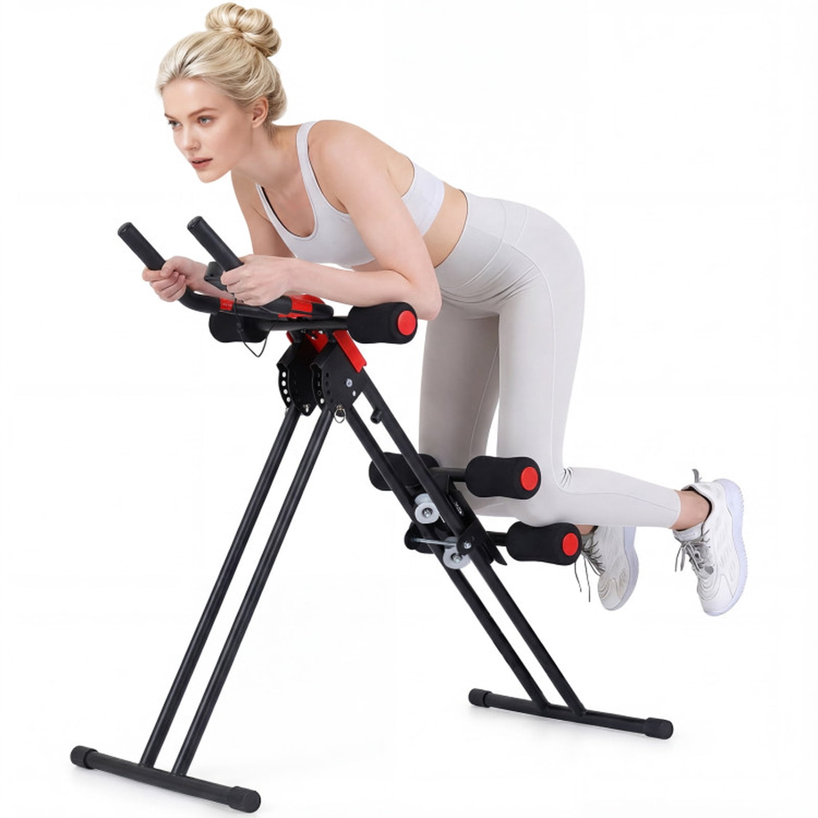 Airfind Multifunctional Weight Bench for Home Gym with 3-Position Adjustable Back and Leg Developer and Safety Hooks and Foam Rollers for Strength Training, Black