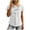 White Tops, variant on Htigea Women's Short Sleeve Shirts Cotton Linen Summer Tees Elegant Knot Neckline Work Office Daily Tops White S