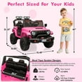 thumbnail image 2 of EastVita 24V Ride On Toys for Big Kids, 4WD 2 Seater Ride On Cars with Remote Control, Adjustable Footwell Electric Vehicle, 3 Speeds, Led Lights, Bluetooth Pink, 2 of 9