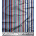 thumbnail image 1 of Soimoi Poly Georgette Fabric Vertical Stripe Printed Craft Fabric by The Yard 42 Inch Wide, 1 of 3