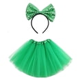 thumbnail image 1 of Conjunto de falda de tul verde para mujer y niña falda tutú para disfraz del Día de San Patricio (A) FLhrweasw Para estrenar, 1 of 4
