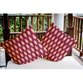 thumbnail image 3 of Simply Daisy 18" x 18" Ikat Tears Indoor/Outdoor Polyester Throw Pillow, Dusty Rose, 3 of 3