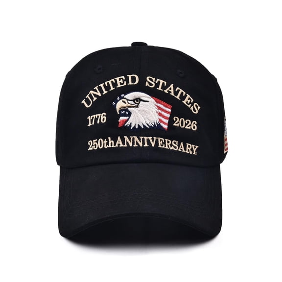 U.S.A 250th Anniversary Embroidered Baseball Cap Adjustable 1776-2026 Anniversary Birthday Retro Patriots Hat for Men Wome