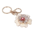 thumbnail image 4 of Peony Flower Keychain,Peony Flower Keychain Vivid Flower Keychain Metal Flower Keychain Top of the Line, 4 of 5