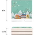 thumbnail image 3 of RYLABLUE Merry Christmas Set of 6 Coaster for Drinks, Absorbent Ceramic Stone Coasters Cup Mat with Cork Base for Home Kitchen Room Coffee Table Bar Decor, 3 of 4