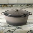 thumbnail image 6 of BergHOFF Neo Cast Iron 8qt. Oval Dutch Oven 13" with Lid, Oyster, 6 of 9