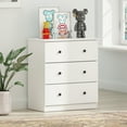 thumbnail image 3 of Furinno Tidur Simple Design 3-Drawer Dresser, Solid White, 3 of 6