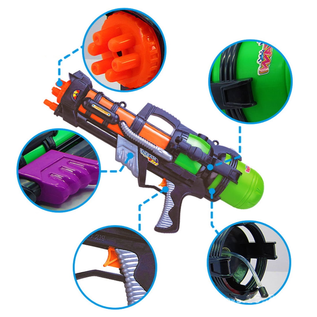 S-SHOPPER 3 Years and Up High Pressure Plastic Nozzle Squirt Water Gun